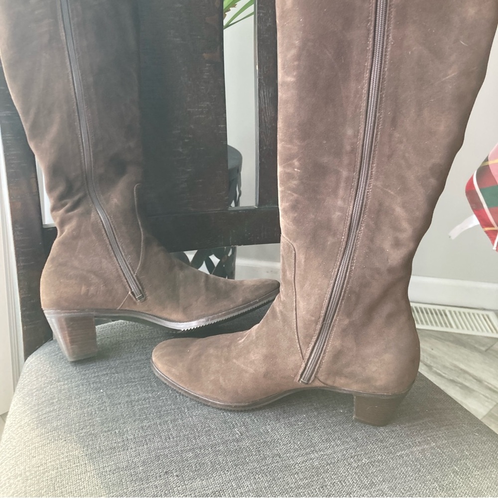 Gravati suede boots.  Mocha is the seasons new color. Italian. Like new.